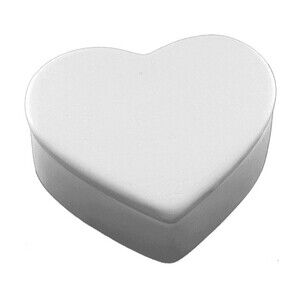 4 Pack - BISQUE IMPORTS FIGURINES Large Heart Box - Ready to Paint - No Firing
